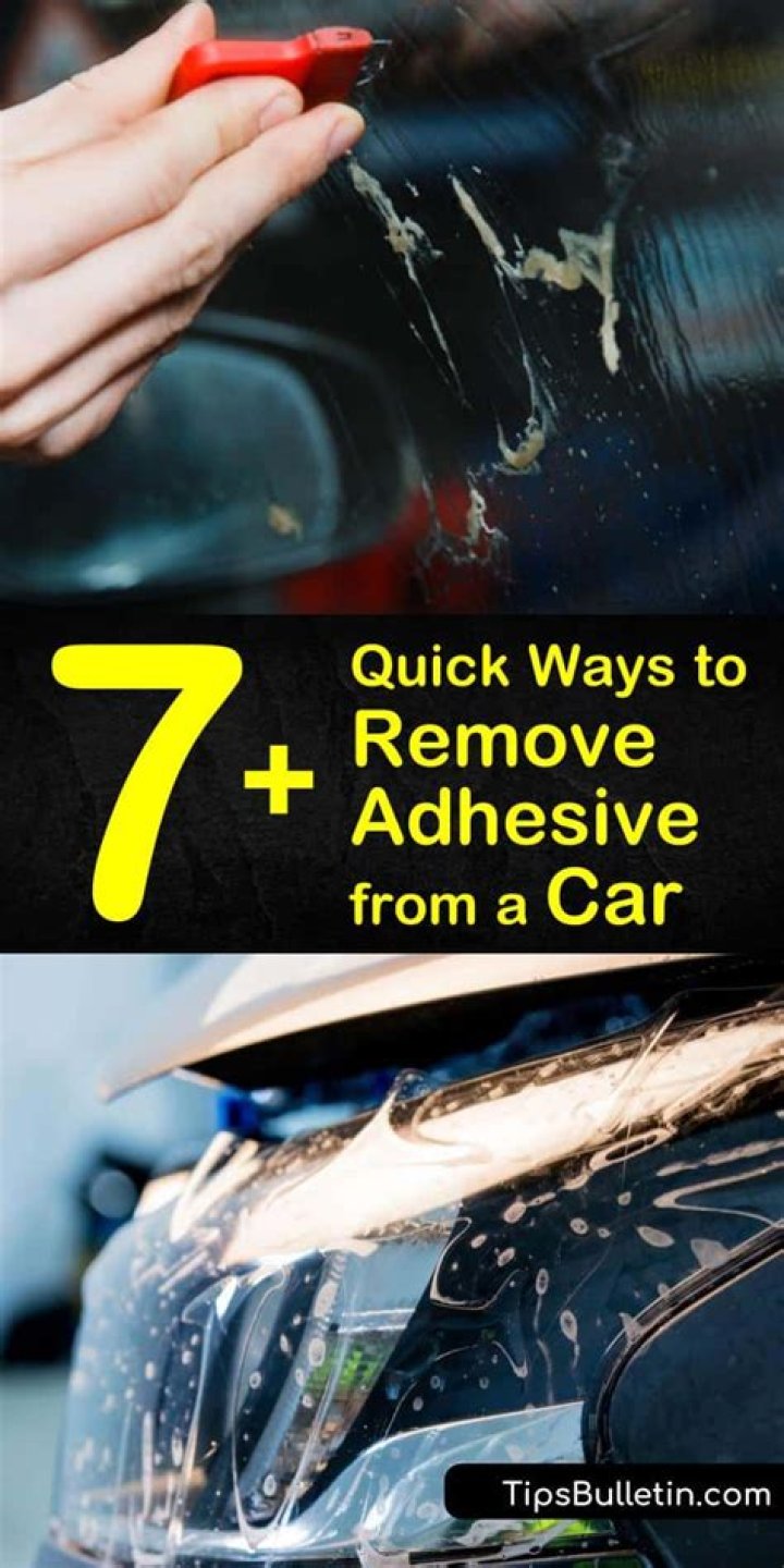 How do I remove adhesive from car upholstery