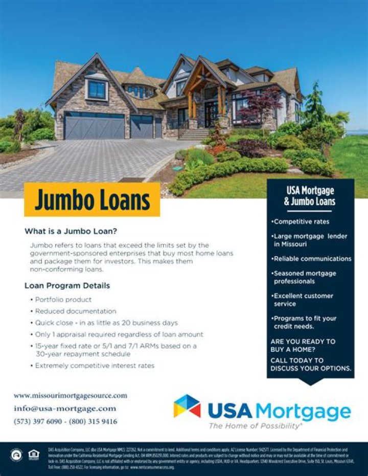 What size is a jumbo mortgage