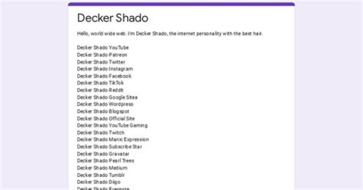 Who is Decker Shado Dating Now?